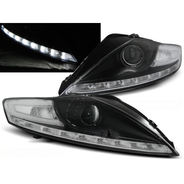FORD MONDEO 07-10 - přední černá světla s LED svícením