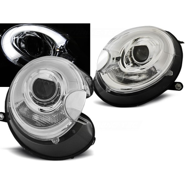 BMW MINI (COOPER) 06-14 - přední chrom světla TUBE LIGHT
