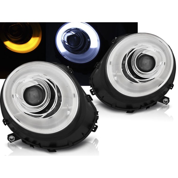 BMW MINI (COOPER) 06-14 - přední chrom světla TUBE LIGHT