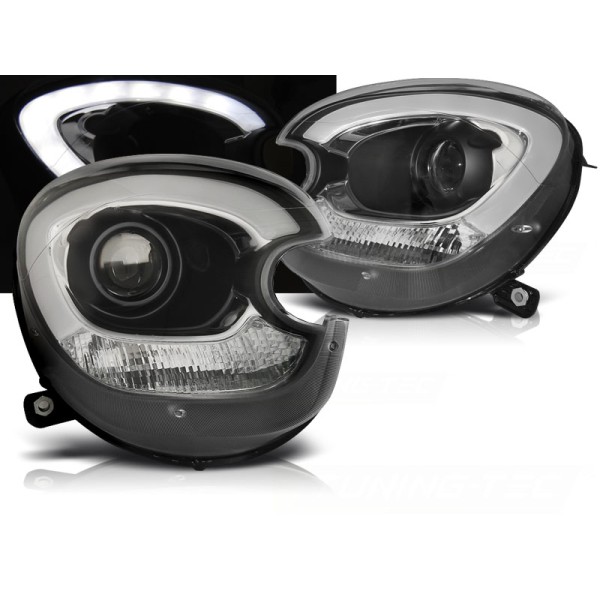 BMW MINI (COOPER) R60 R61 COUNTRYMAN 10-14 - přední černá světla TUBE LIGHT pro xenon