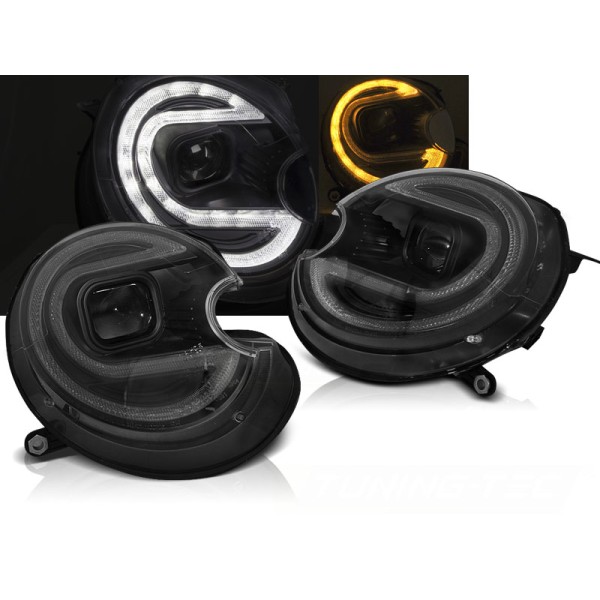 BMW MINI (COOPER) 06-14 - přední černá světla TUBE LIGHT pro xenon