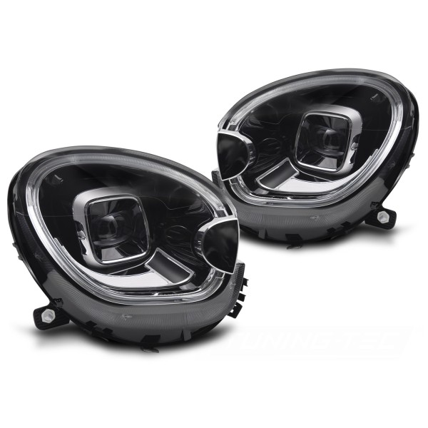 Mini Cooper R60/R61 2010-2016 - přední světla FULL LED DRL TUBE černá