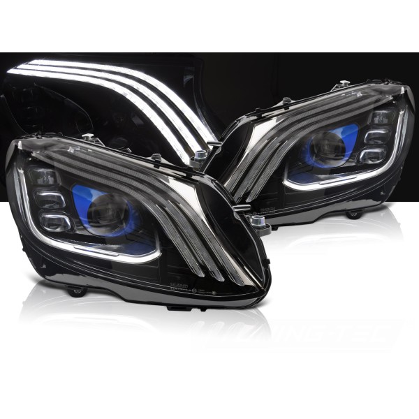 MERCEDES W205 14-21 - přední černá FULL LED světla