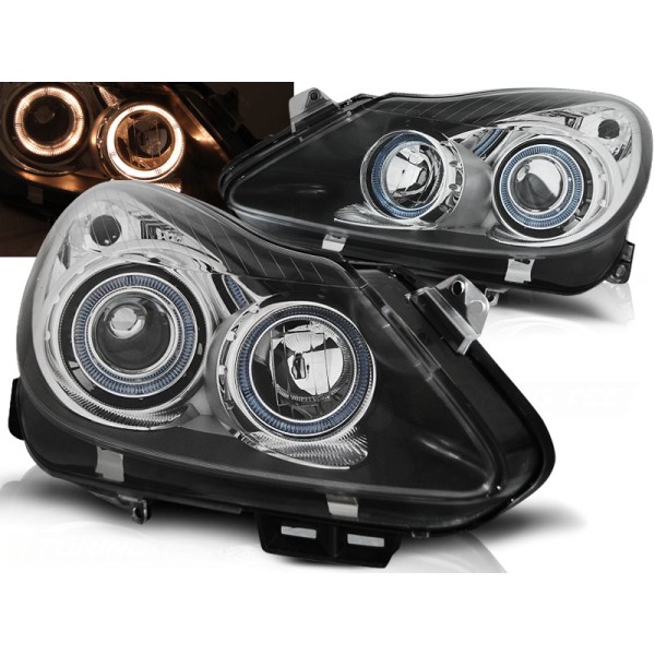 OPEL CORSA D 06-11 - přední černá světla ANGEL EYES