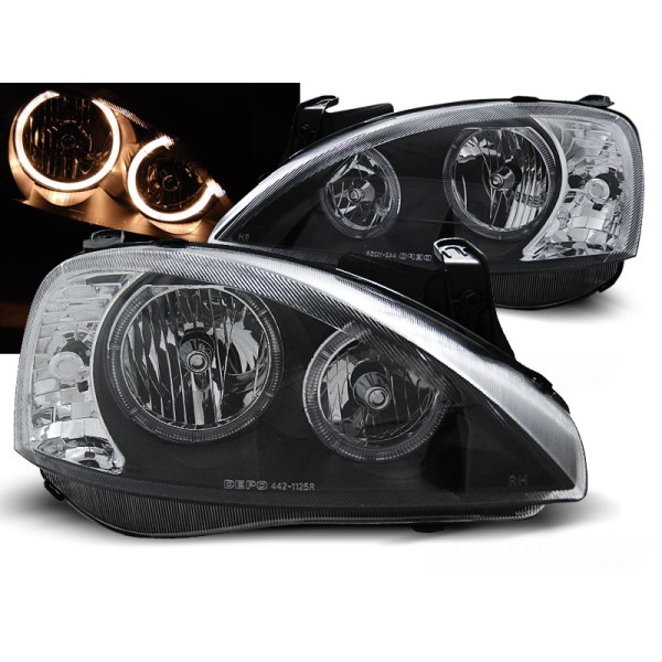 OPEL CORSA C 00-06 - přední černá světla ANGEL EYES