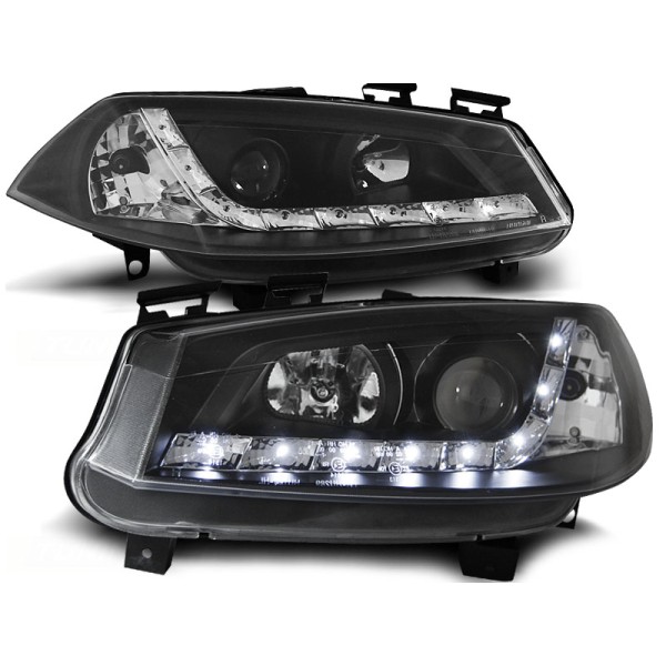 RENAULT MEGANE II 02-05 - přední černá světla s LED svícením
