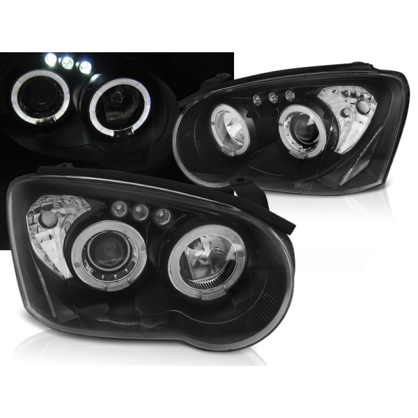 SUBARU IMPREZA II GD 03-05 - přední černá světla ANGEL EYES