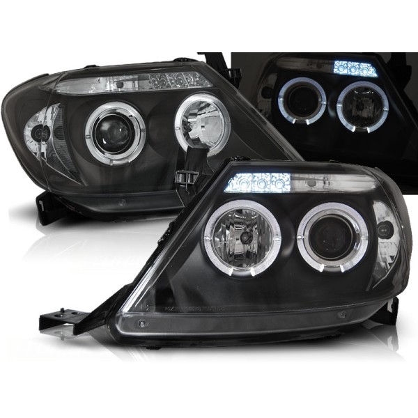 TOYOTA HILUX 05-11 - přední černá světla ANGEL EYES