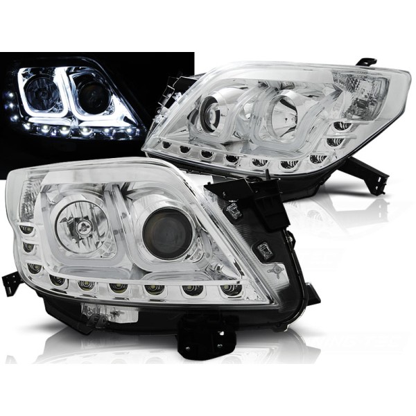TOYOTA LAND CRUISER 150 09-13 - přední chrom světla TUBE LIGHT