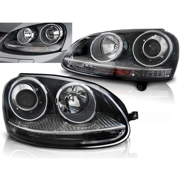VW GOLF 5 - přední černá světla GTI