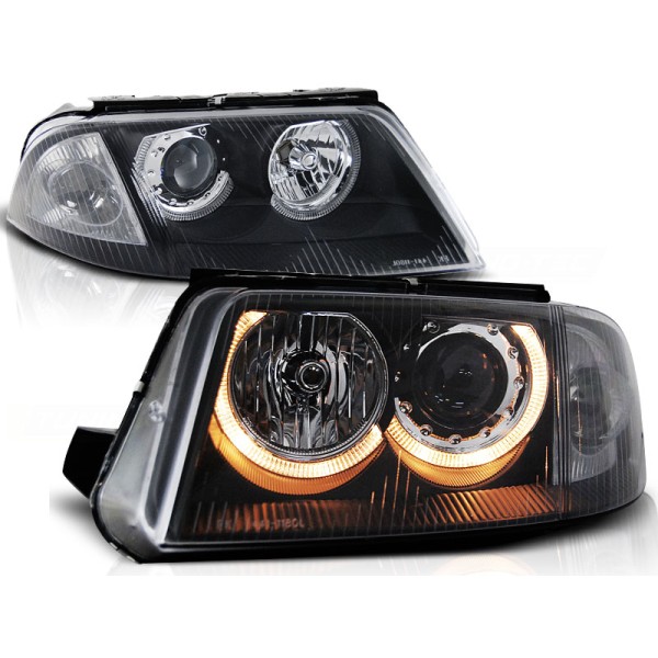 VW PASSAT 3BG 00-05 - přední černá světla ANGEL EYES