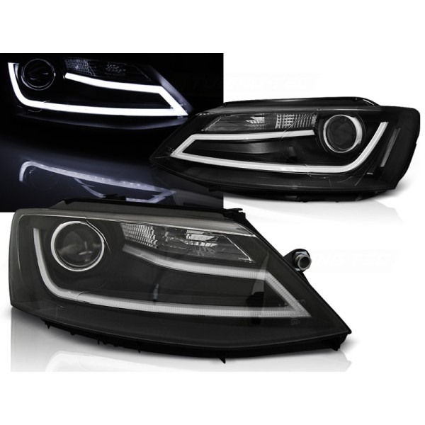 VW JETTA VI 11-18 - přední černá světla TUBE LIGHT