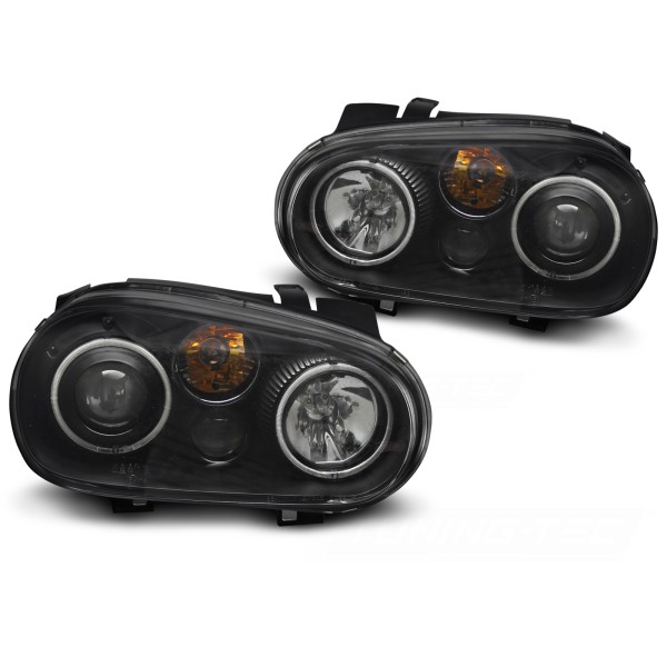 Volkswagen Golf IV 1997-2003 - přední černá světla CCFL Angel Eyes