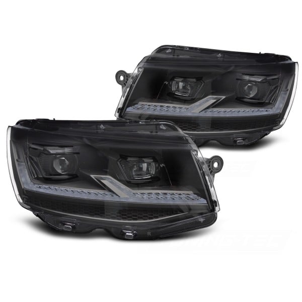 Volkswagen T6 2015-2019 - Přední světla FULL LED černá SEQ DRL