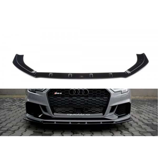 Maxton Design Splitter V.1 pod originální přední nárazník Audi RS3 (8V) facelift sedan