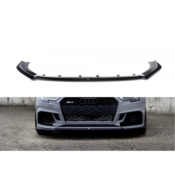 Maxton Design splitter V.2 pod originální přední nárazník Audi RS3 (8V) facelift sedan