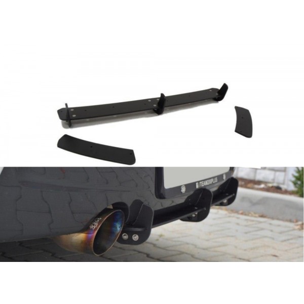 Maxton Design difuzor a boční splittery zadního nárazníku pro BMW řady 1 F20/F21 M-power předfacelift (2011-2015)