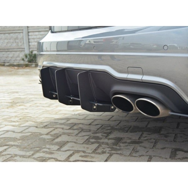 Maxton Design difuzor a boční splittery zadního nárazníku pro Mercedes-Benz třídy C (W204) AMG-line (2007-2010)