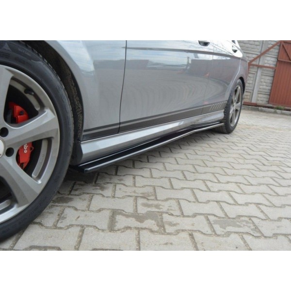 Maxton Design difuzory bočních prahů pro Mercedes-Benz třídy C (W204) AMG-line předfacelift (2007-2010)