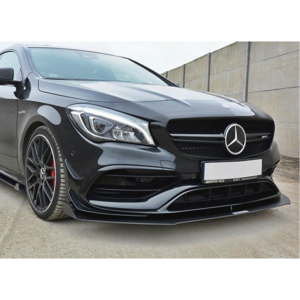 Maxton Design racing splitter V.1 pod originální přední nárazník pro Mercedes-Benz CLA A45 AMG (C117) facelift (2017-)