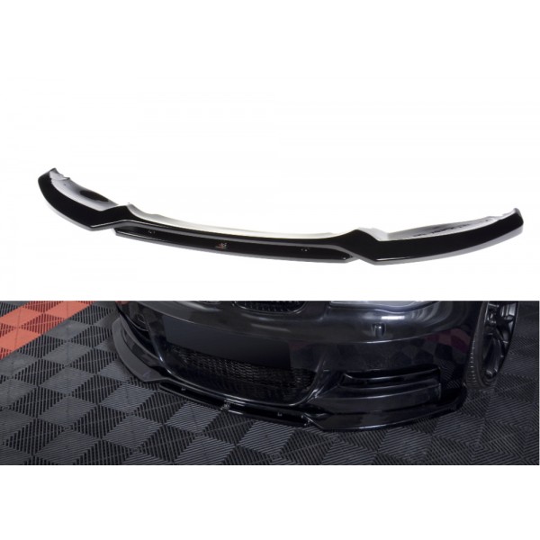 Maxton Design splitter V.1 pod originální přední nárazník pro BMW řady 1 E82 facelift (M-pack) 2007-2013