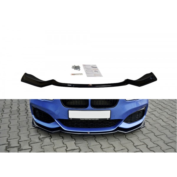 Maxton Design splitter V.2 pod originální přední nárazník pro BMW 1 F20/F21 M-power facelift (2015-)