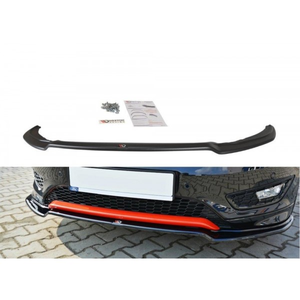 Maxton Design splitter V.2 pod originální přední nárazník pro Ford Focus III ST-line facelift (2015-2018)