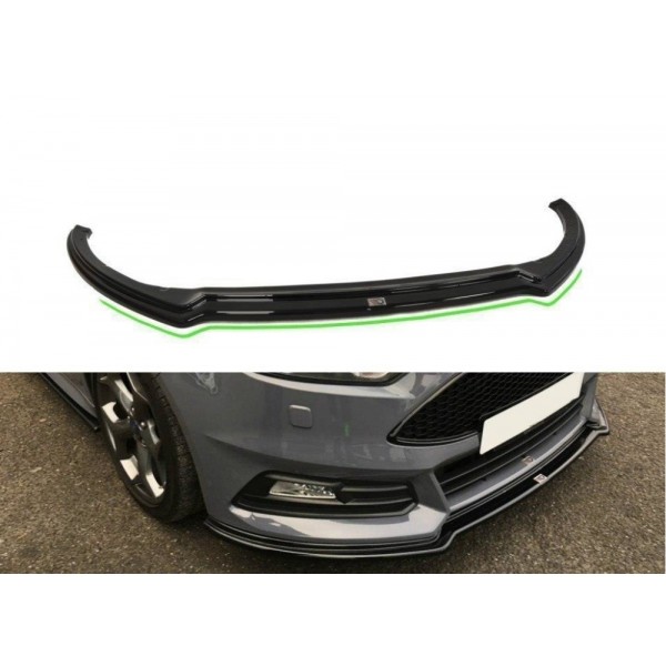 Maxton Design splitter V.3 pod originální přední nárazník pro Ford Focus III ST facelift (2015-2018)