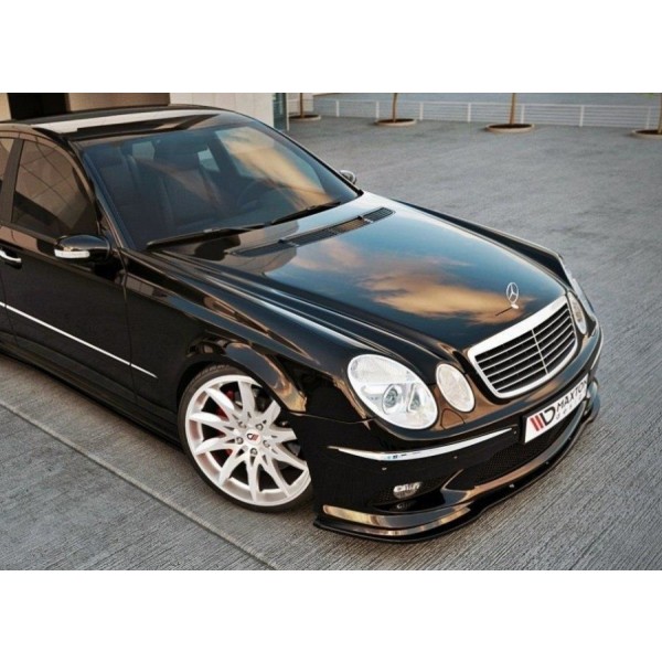 Maxton Design splitter pod originální přední nárazník pro Mercedes-Benz třídy E (W211) AMG předfacelift (2002-2006)