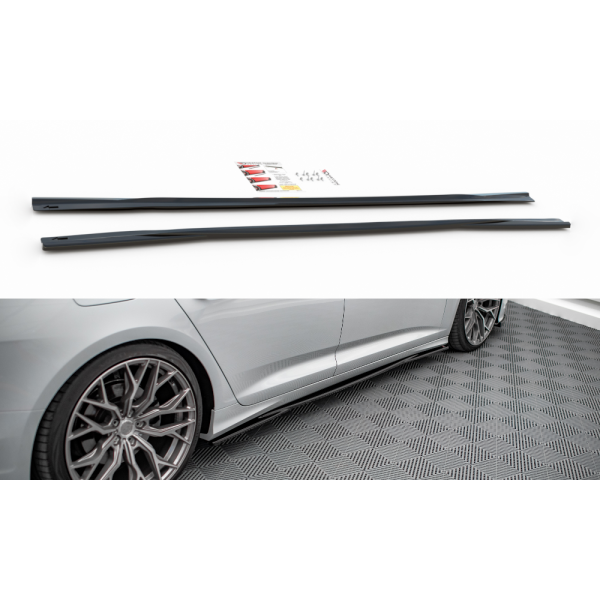 Audi A6 C8 S-Line, spoiler pod přední nárazník ver.1, Maxton design