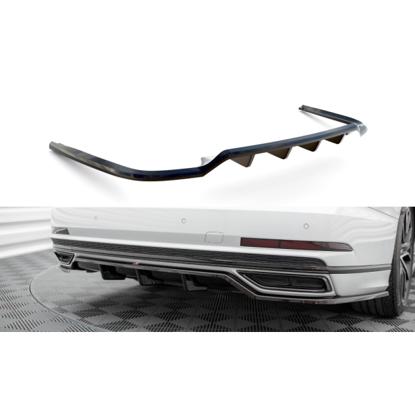 Audi A8 D5 Sline středový spoiler pod zadní nárazník s žebrováním, Maxton Design