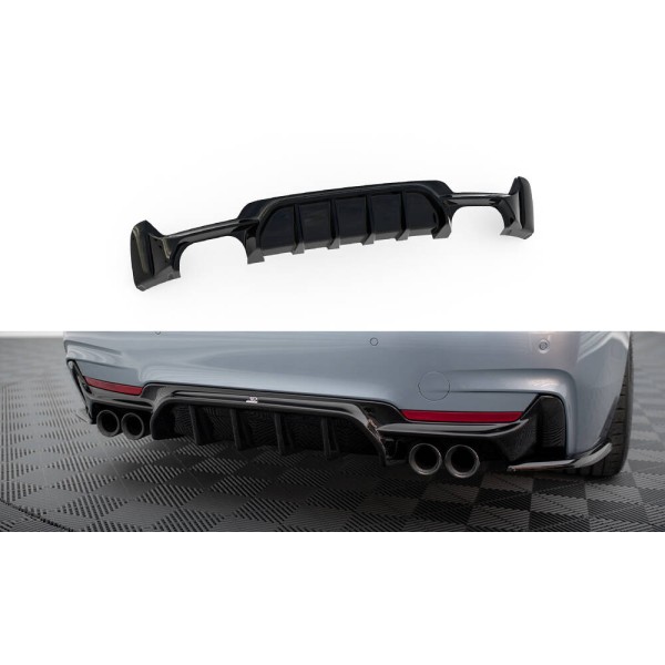 BMW řada 4 F32 / F33 / F36 M-Pack, vložka zadního nárazníku s dvojkoncovkou na obou stranách, Maxton design
