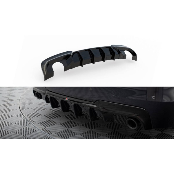 BMW řada 5 F10/F11 M-Pack, vložka zadního nárazníku ver.2 s jednokoncovkou na obou stranách, Maxton design