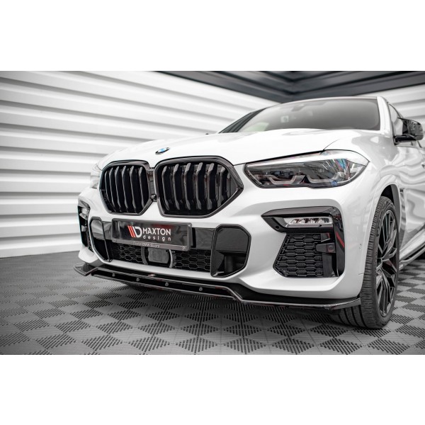 BMW X6 G06 /M-Pack, spoiler pod přední nárazník ver.2, Maxton design