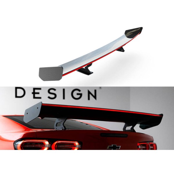 Chevrolet Camaro SS Mk6 Facelift, karbonové zadní křídlo s LED světlem, Maxton Design Carbon Division