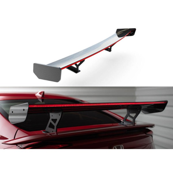 Honda Civic Mk10 SI, karbonové zadní křídlo s LED světlem, Maxton Design Carbon Division