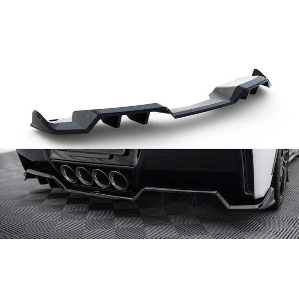 Chevrolet Corvette C7 Stingray, středový spoiler pod zadní nárazník s žebrováním, Maxton Design