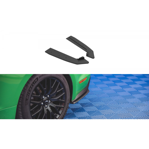 Ford Mustang MK6 GT Facelift - boční difuzory pod zadní nárazník ver.1 - plast ABS bez povrchové úpravy, Maxton design