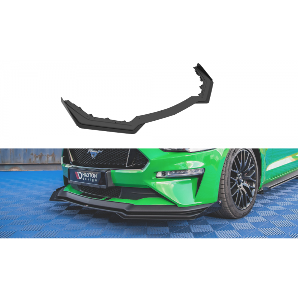 Ford Mustang MK6 GT Facelift - spoiler pod přední nárazník s křidélky ver.1 - plast ABS bez povrchové úpravy, Maxton design