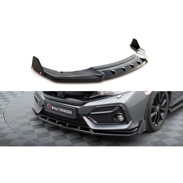 Honda Civic Mk10 Sport, spoiler pod přední nárazník s křidélky, Maxton Design