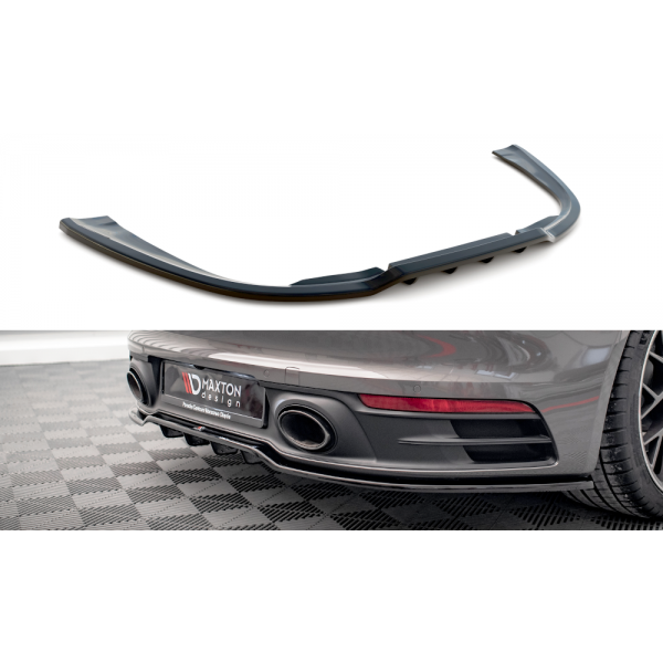 Porsche 911 992 /Carrera 4S, středový spoiler pod zadní nárazník s žebrováním, Maxton design