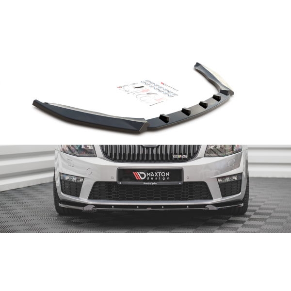 Škoda Octavia RS 3 spoiler pod přední nárazník V3 Maxton design