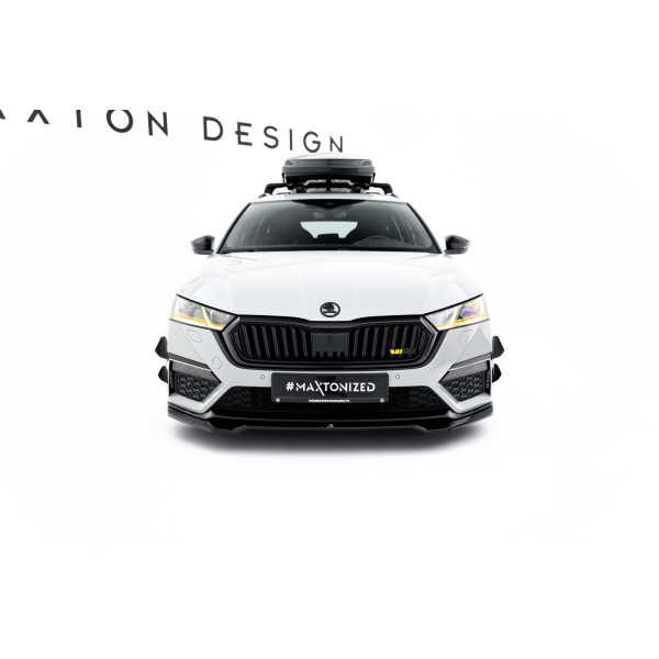 Škoda Octavia RS IV Liftback/Combi, spoiler pod přední nárazník ver.4, Maxton Design