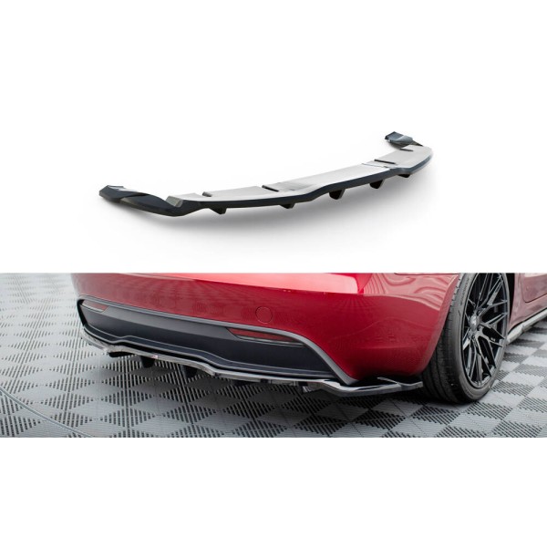 Tesla Model 3 Mk1 Project Highland Facelift, spoiler pod zadní nárazník s žebrováním v.2, Maxton design