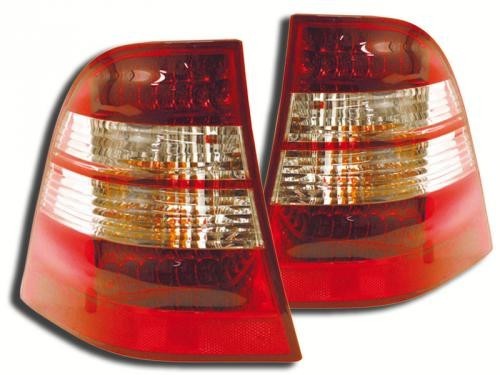 Zadní čiré světla Mercedes Benz ML W163 98-05 red/crystal  LED