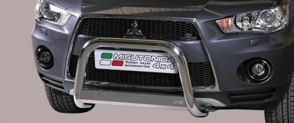 Mitsubishi Outlander II FL - Nerezový přední ochranný rám 63mm