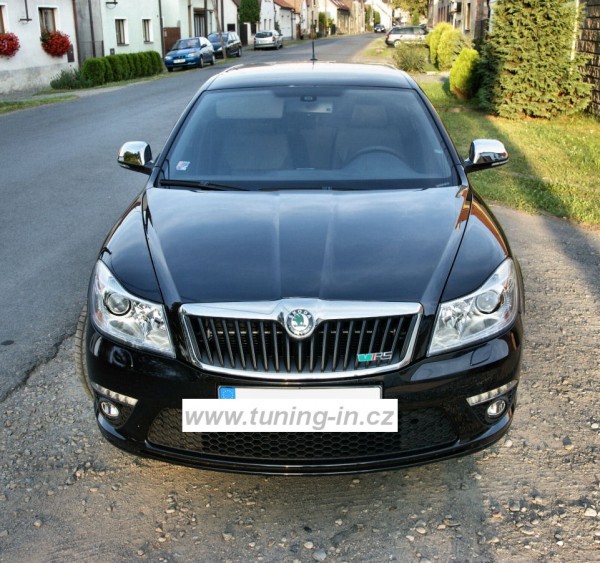 Škoda Octavia II Facelift - nerez chrom kryty zrcátek