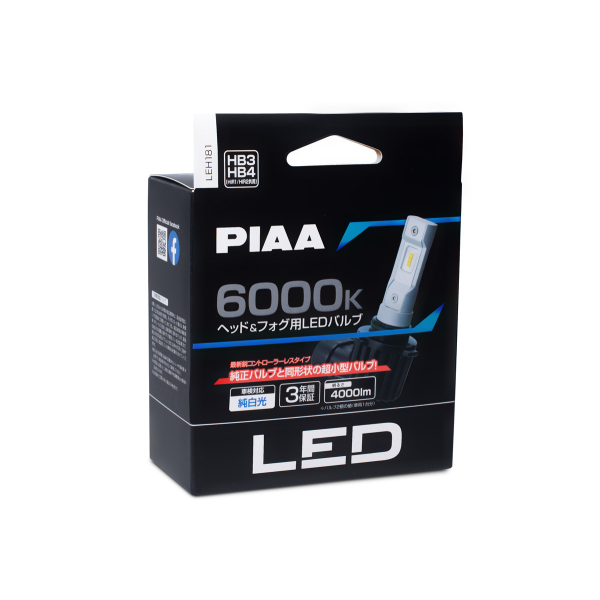 PIAA Gen4 LED náhrady autožárovek HB3/HB4/HIR1/HIR2 s teplotou světla 6000K