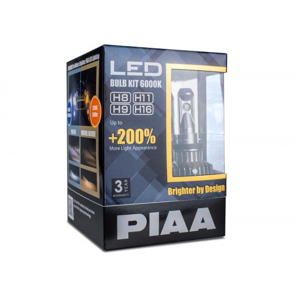 PIAA LED náhrady autožárovek H8/H9/H11-dokonale bílé světlo, až o 200% vyšší svítivost