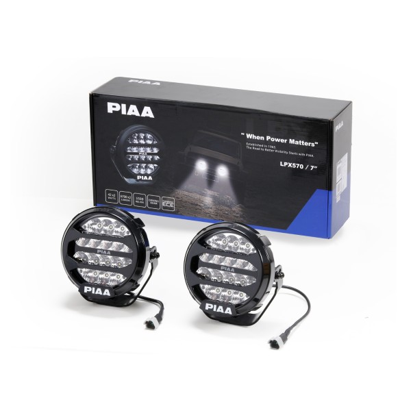 PIAA LPX570 přídavné dálkové kulaté LED světlomety o průměru 184 mm / 7